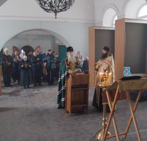Первый молебен в храме г. Моршанска